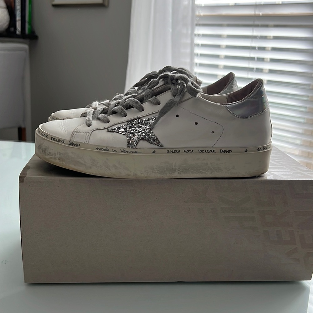 Golden Goose Hi Star Metallic Platform Sneaker size 38